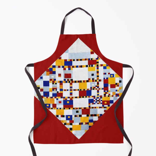 Item preview, Mondrian Victory Boogie Woogie Neo-Plasticism Abstract Art Red Background designed and sold by Brasilia.