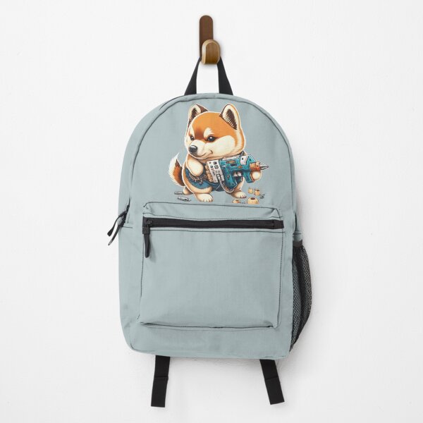 Item preview, american akita cartoon creative illustrator holding a dr designed and sold by sammgdesign.