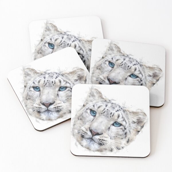 Item preview, Snow Leopard Watercolour Artwork designed and sold by Typeglyphs.