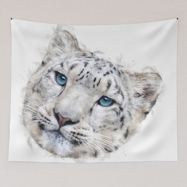Item preview, Snow Leopard Watercolour Artwork designed and sold by Typeglyphs.
