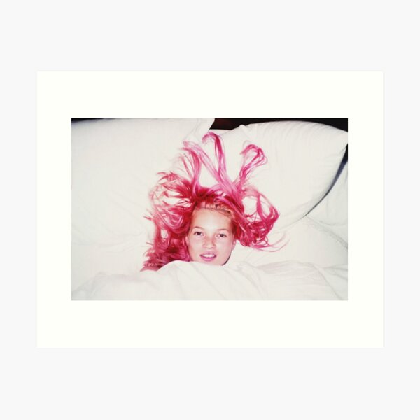 Item preview, KATE MOSS COLOUR PINK HAIR  FASHION PHOTOGRAPHY 90s designed and sold by HoneymoonHotel.