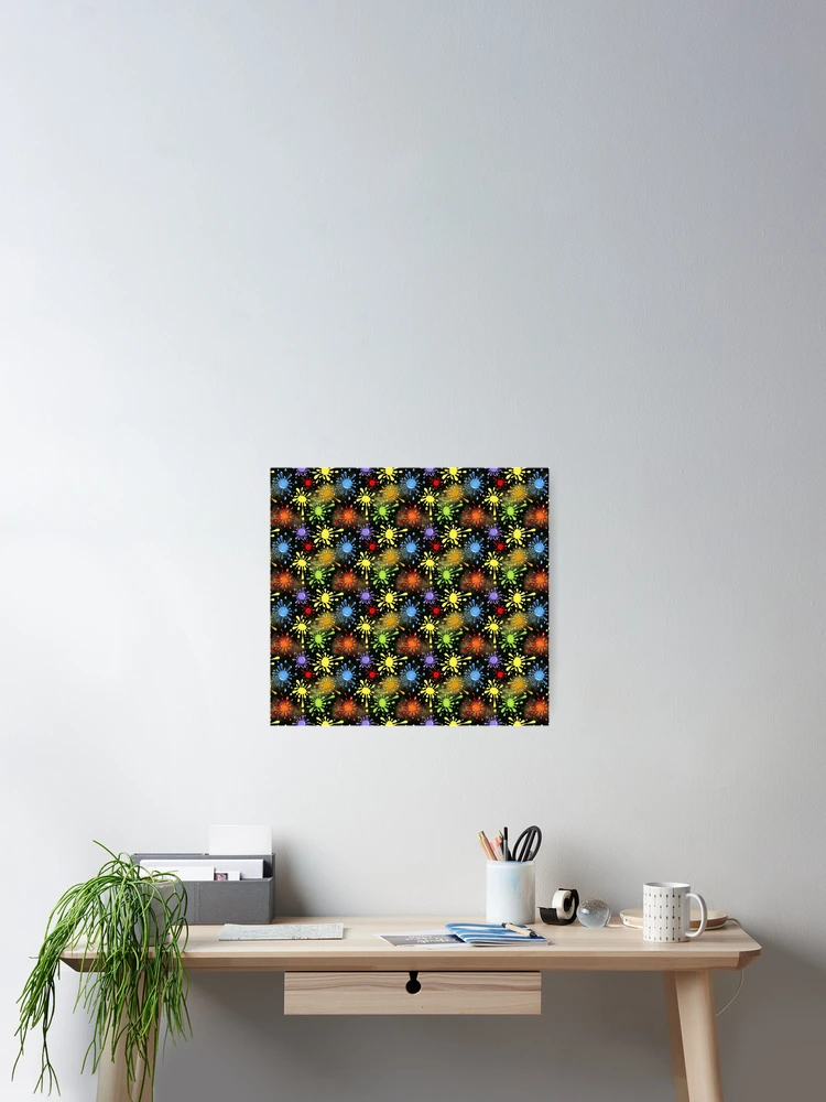 Thumbnail 2 of 3, Poster, Color Splats Pattern designed and sold by Gotcha29.