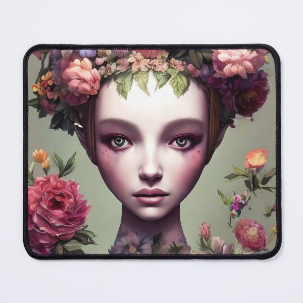 Item preview, Zaynab Flowery Girl Portrait designed and sold by Kamiri.