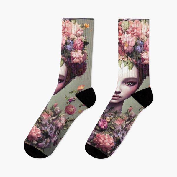 Item preview, Zaynab Flowery Girl Portrait  designed and sold by Kamiri.