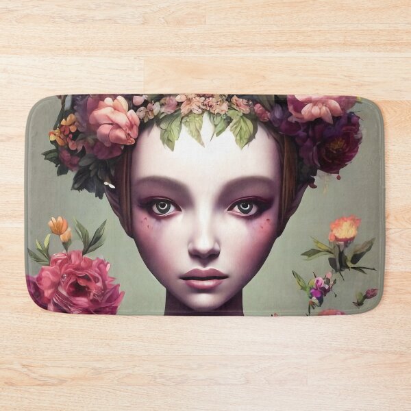 Item preview, Zaynab Flowery Girl Portrait  designed and sold by Kamiri.