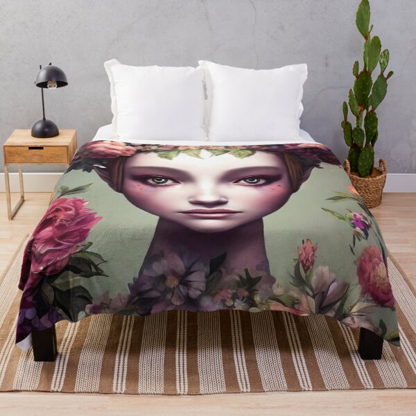 Item preview, Zaynab Flowery Girl Portrait designed and sold by Kamiri.