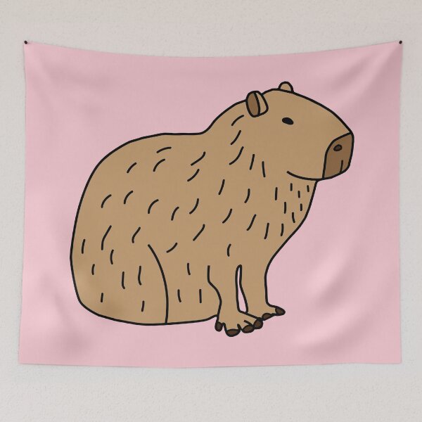 Item preview, Brown Capybara Sitting Down designed and sold by Softsi.