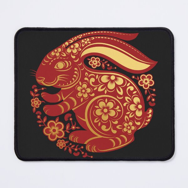Item preview, Year of the Rabbit 2023 - Chinese New Year - Gold & Red designed and sold by AhmedBuhaisi.