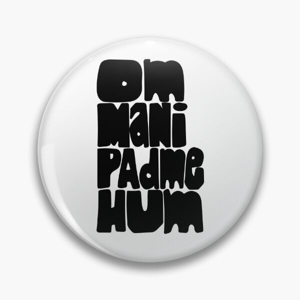 Item preview, Om Mani Padme Hum Compassion Mantra Black Lettering designed and sold by wordznart.