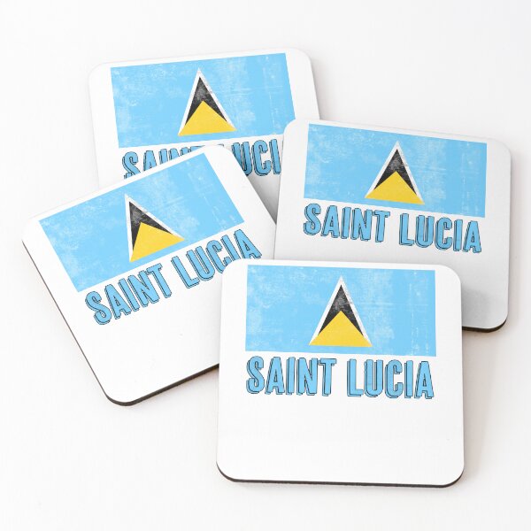 Artikelvorschau, Flagge von St. Lucia im „Grunge“-Look. entworfen und verkauft von KTSubz Faith & Fun Designs.