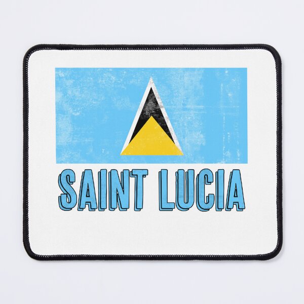 Item preview, Flag of Saint Lucia "Grunge" look. designed and sold by KTSubz Faith & Fun Designs.