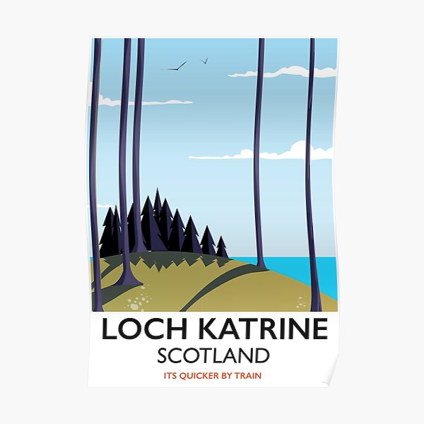 Loch katrine scotland travel poster Poster