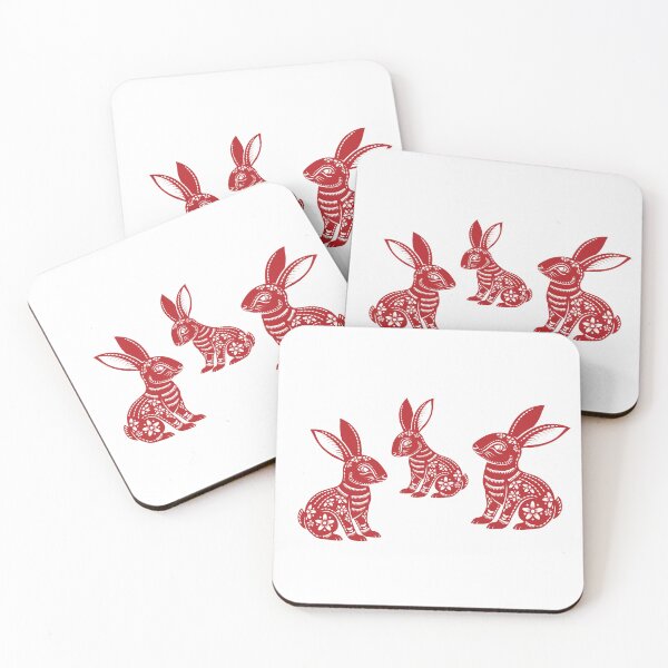 Item preview, Year of the Rabbit 2023 - Chinese New Year - Red Rabbits designed and sold by AhmedBuhaisi.