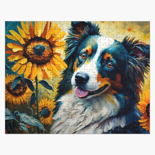 Artikel-Vorschau von Border Collie Sonnenblumen, Schöner Border Collie, designt und verkauft von Orianah.