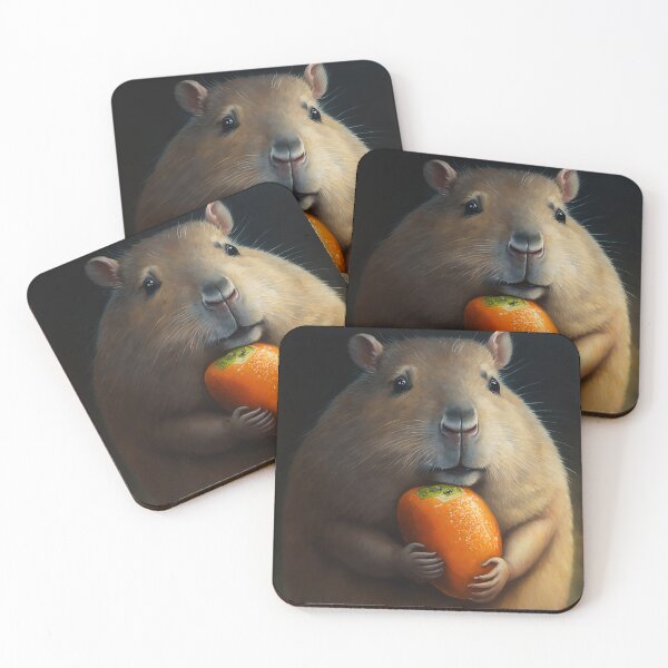 Item preview, Capybara Holding an Orange designed and sold by TortillaChief.