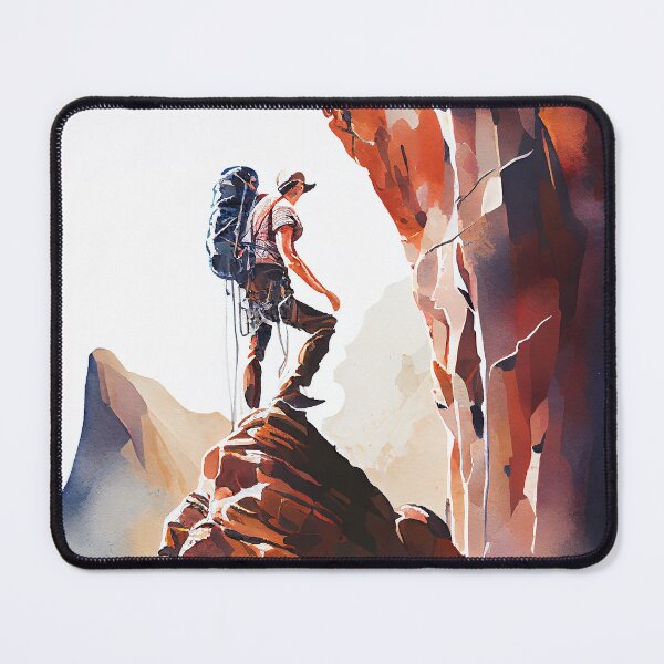 Item preview, Rock Climber Watercolor Painting designed and sold by TortillaChief.
