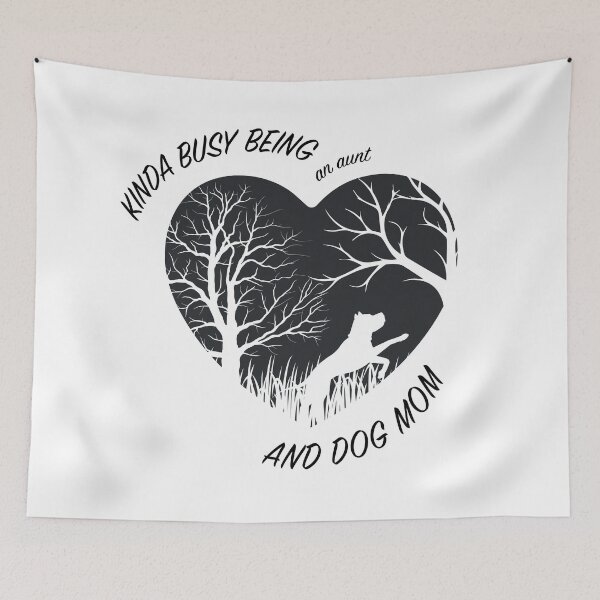 Item preview, Kinda Busy Being An Aunt And Dog Mom (black) designed and sold by OlivDesignsCo.