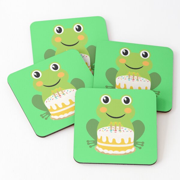 Item preview, Frog With Birthday Cake designed and sold by TheCatmeow2000.