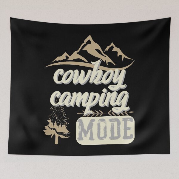 Item preview, cowboy camping Mode, forest river sun inside tree pine designed and sold by movie-popcorn.