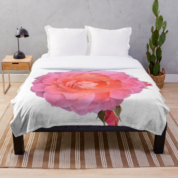 Aperçu de l'œuvre Rose en fleurs rose avec des bourgeons créée et vendue par Sherri-Lee Lavender.