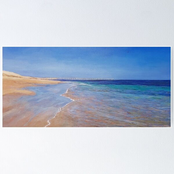 Item preview, Jetty in distance at Port Noarlunga designed and sold by ChristineDavisArt.