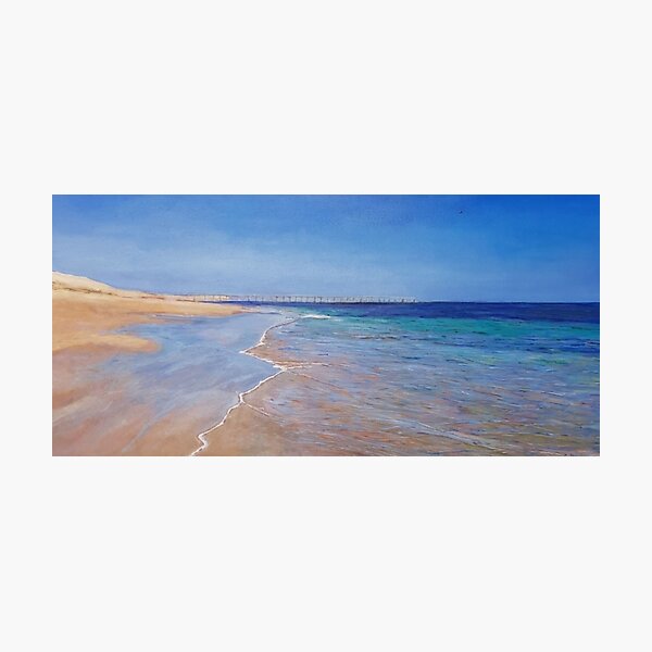 Item preview, Jetty in distance at Port Noarlunga designed and sold by ChristineDavisArt.