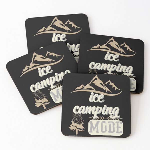 Item preview, ice camping Mode, forest river sun inside tree pine designed and sold by movie-popcorn.