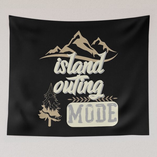 Item preview, island outing Mode, forest river sun inside tree pine designed and sold by movie-popcorn.