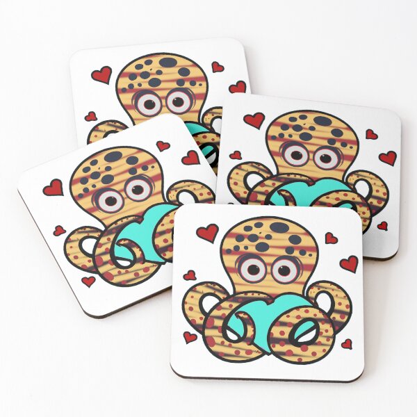 Item preview, Struck By Love, Lovestruck Octopus, a Cute gift for Valentines Day designed and sold by Color-Me-Blue.