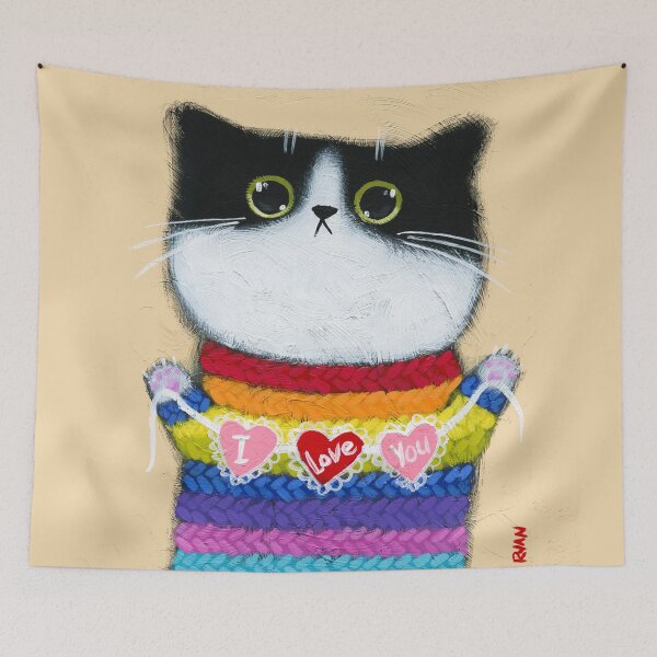 Item preview, Love You Kitty designed and sold by KilkennyCat Art.