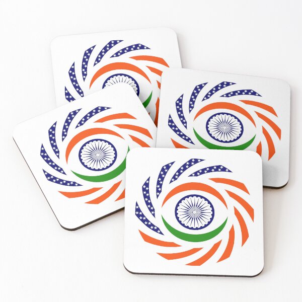 Item preview, Indian American Multinational Patriot Flag Series designed and sold by Carbon-Fibre Media.