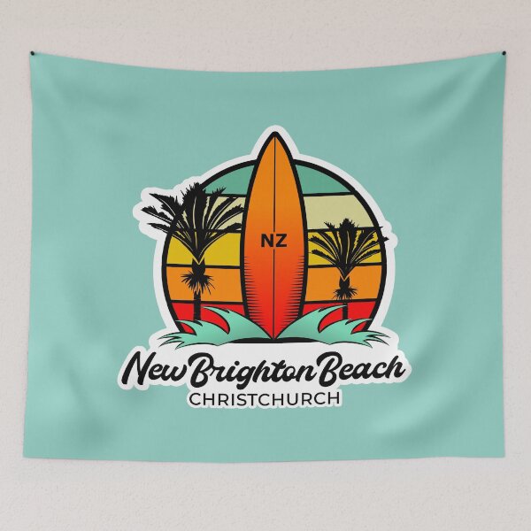 Item preview, New Brighton Beach, Surf Design, Christchurch, New Zealand designed and sold by Kiwidom.
