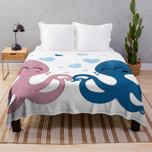 Item preview, Cuddling Octopuses, Cute gift, Love Octopus Valentines Day designed and sold by Color-Me-Blue.