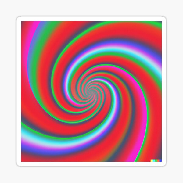 Psychedelic Hypnotic Visual Illusion Sticker