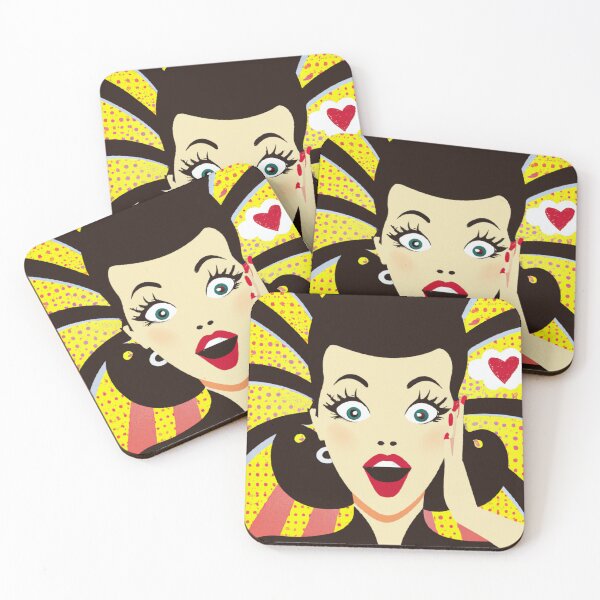 Item preview, Struck By Love, Lovestruck Woman Retro Style, a Cute gift for Valentines Day designed and sold by Color-Me-Blue.