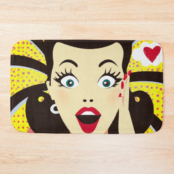 Item preview, Struck By Love, Lovestruck Woman Retro Style, a Cute gift for Valentines Day designed and sold by Color-Me-Blue.
