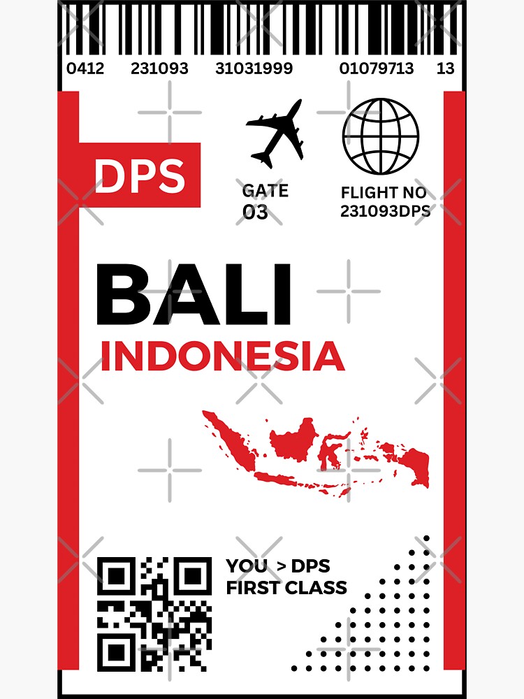 Sticker Billet d'avion - Boarding pass