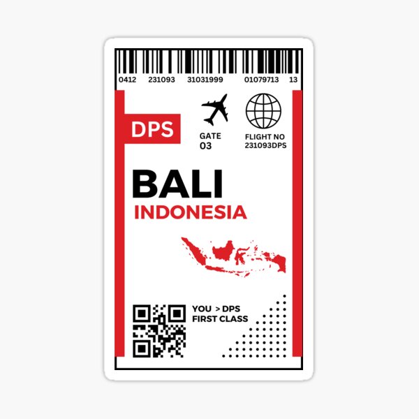 Sticker Billet d'avion - Boarding pass