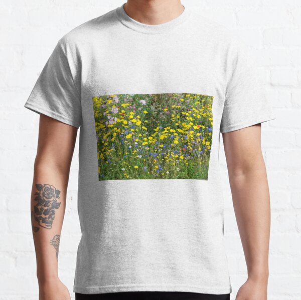 Patch of Colourful Wildflowers Classic T-Shirt