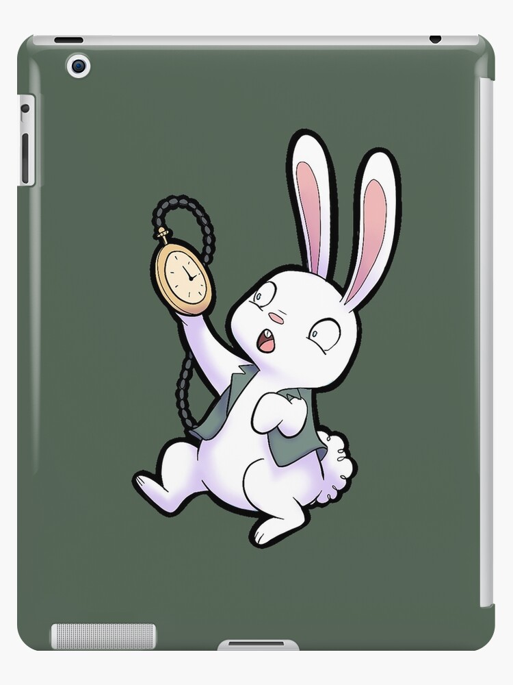 I'm Late! Alice in Wonderland White Rabbit Pocket Watch