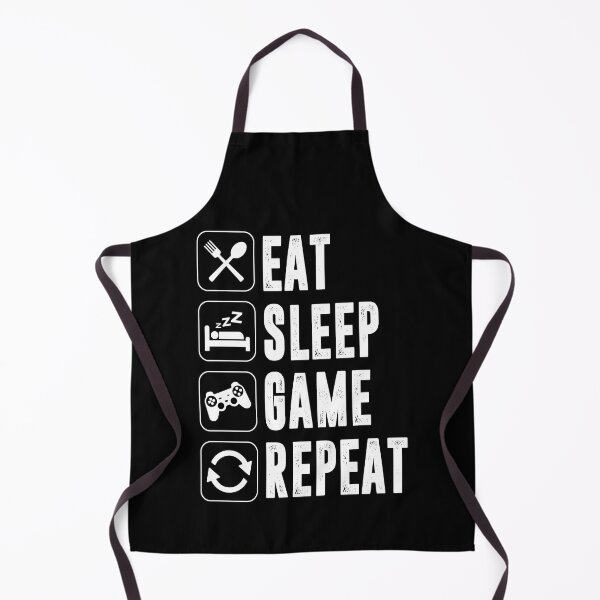 Item preview, Eat Sleep Game Repeat White designed and sold by SamuraiGaming.