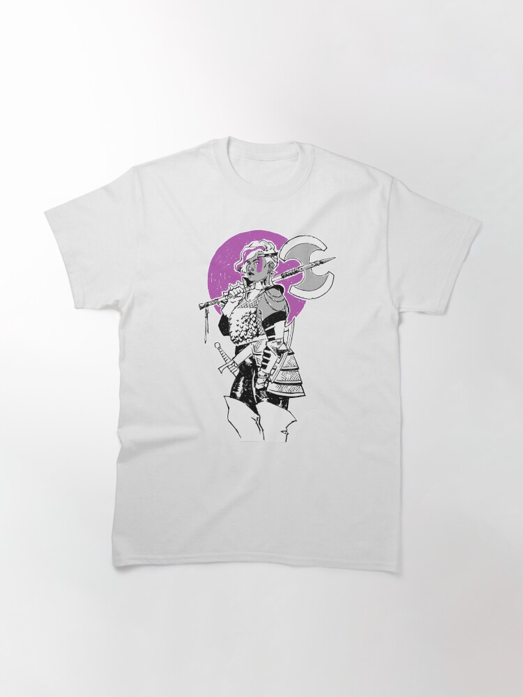 Alternate view of Purple Warrior - Labrys Amazon - Queer Fighter Classic T-Shirt