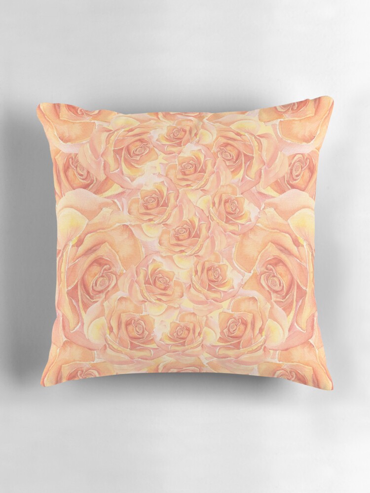 Thumbnail 3 of 4, Pillow, Warm Roses designed and sold by julkapulka.
