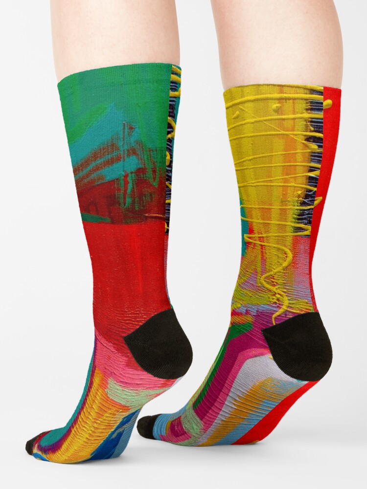 Colorful, Abstract Art, Contemporary Art, Abstraction Socks for Sale by  DoraWoodrumArt