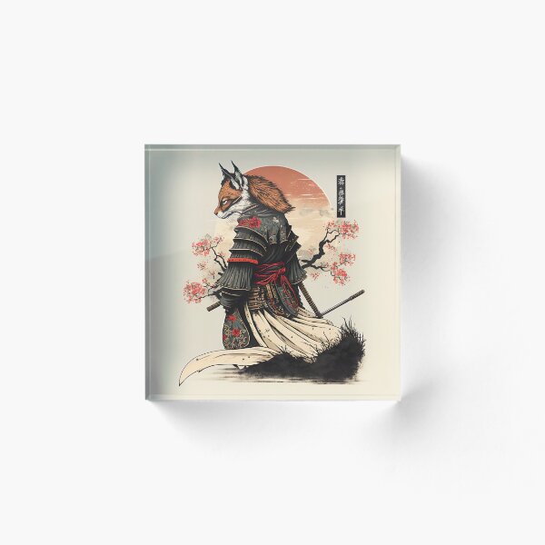 Aperçu de l'œuvre Samouraï Renard Guerrier Traditionnel Ukiyo-e Art Japonais créée et vendue par SeanG989.