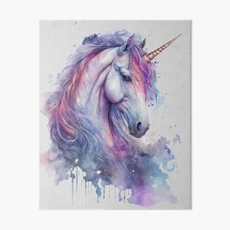 Vista previa del artículo con la obra «Unicornio mágico en acuarela», diseñado y vendido por Mythic-Dream.