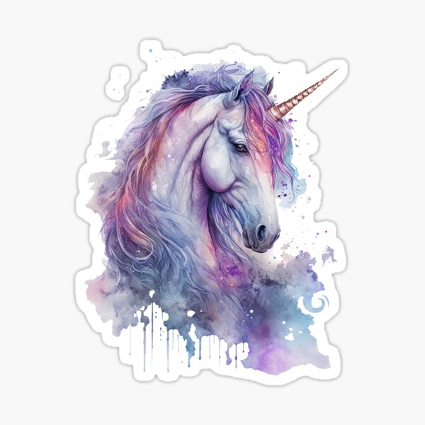 Item preview, Magical Unicorn in Watercolor designed and sold by Mythic-Dream.