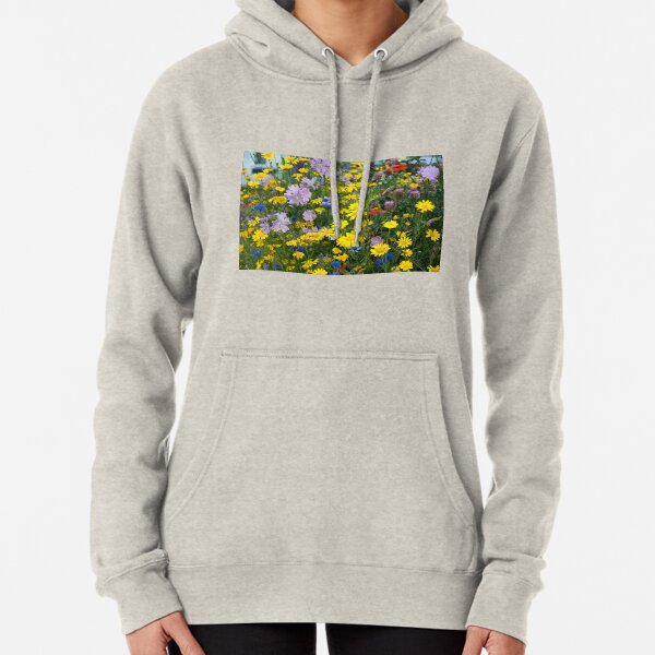 Closeup on Wildflowers Pullover Hoodie