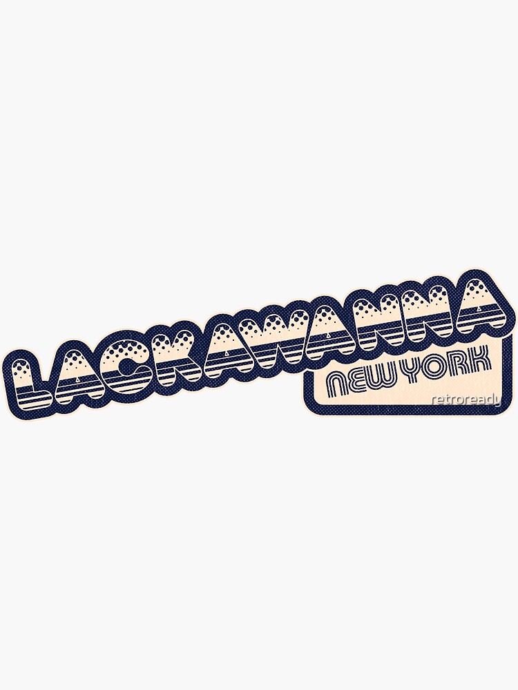 "Lackawanna, NY Retro Halftone" Sticker by retroready Redbubble