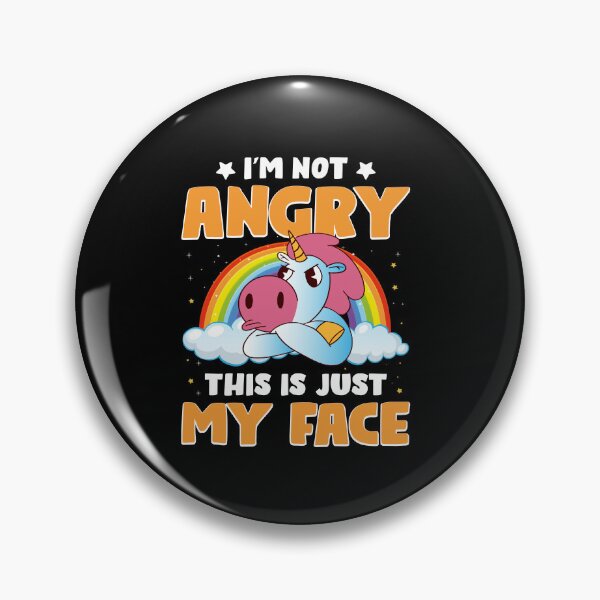 Item preview, Silly Cartoon Angry Unicorn Face designed and sold by Xx4thseasonxX.